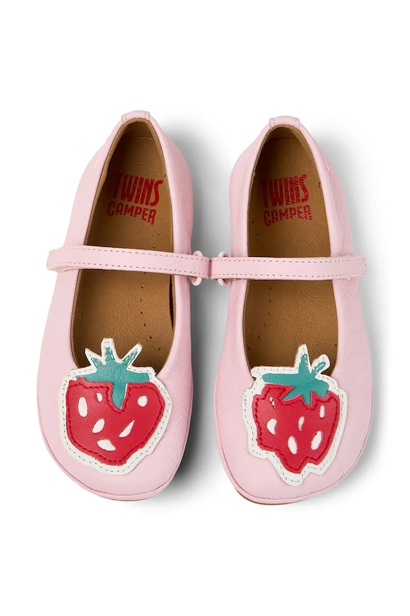 Dětské kožené baleríny Camper TWS Kids růžová K800673.28.34