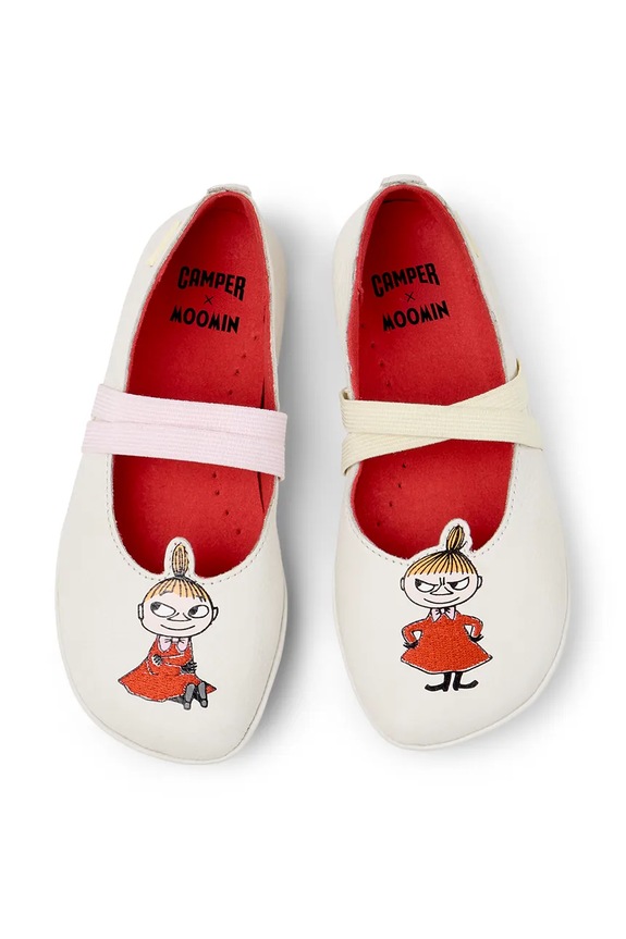 Camper balerini din piele pentru copii TWS Kids by Moomin Planet friendly bej K800699.25.27