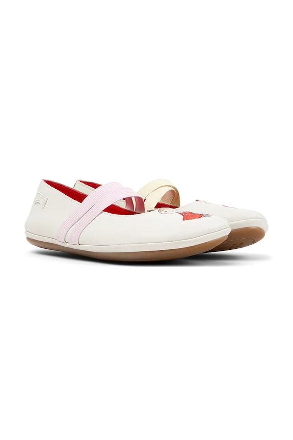Fete Camper balerini din piele pentru copii TWS Kids by Moomin K800699.25.27 bej