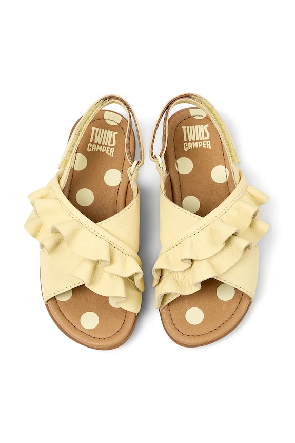 Camper sandały skórzane dziecięce TWS Kids żółty K800677.28.34.TWS