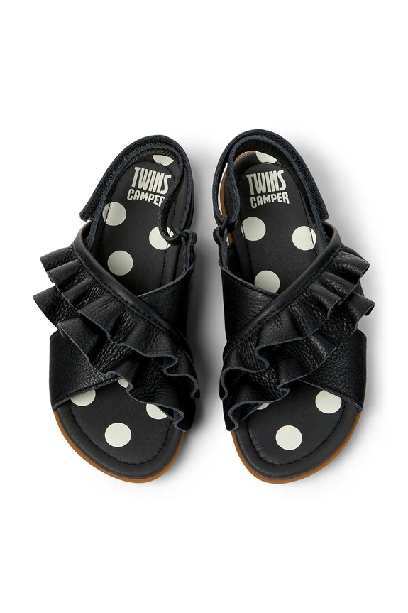 Camper sandale din piele pentru copii TWS Kids Planet friendly negru K800677.35.38.TWS