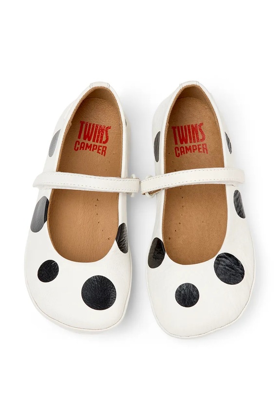 Camper balerini din piele pentru copii TWS Kids Planet friendly bej K800486.25.27.TWS