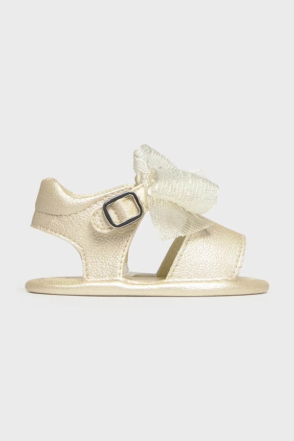 Mayoral Newborn buty niemowlęce imitacja skóry licowej beżowy 9084.G.1L.Newborn.PPY2