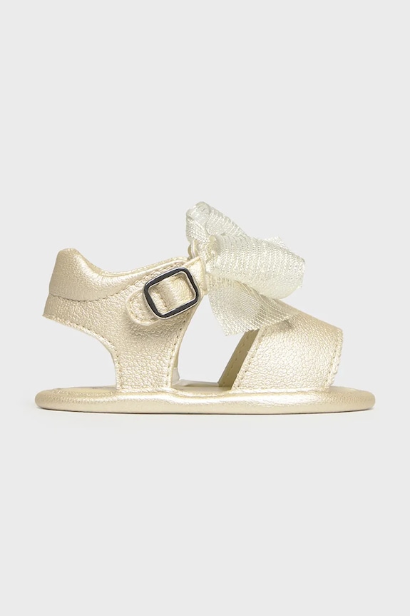 Mayoral Newborn buty niemowlęce imitacja skóry licowej beżowy 9084.G.1L.Newborn.PPY2