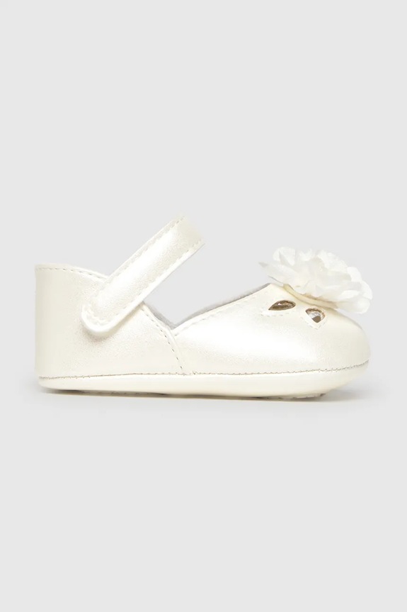 Mayoral Newborn buty niemowlęce imitacja skóry licowej biały 9091.2M.Newborn.PPY2