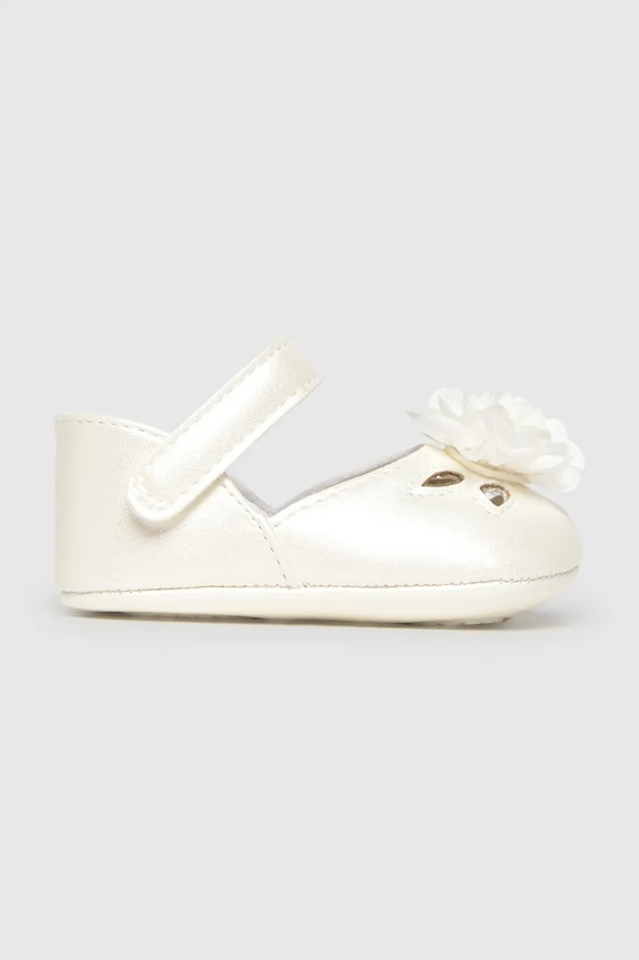 Mayoral Newborn buty niemowlęce imitacja skóry licowej biały 9091.2M.Newborn.PPY2