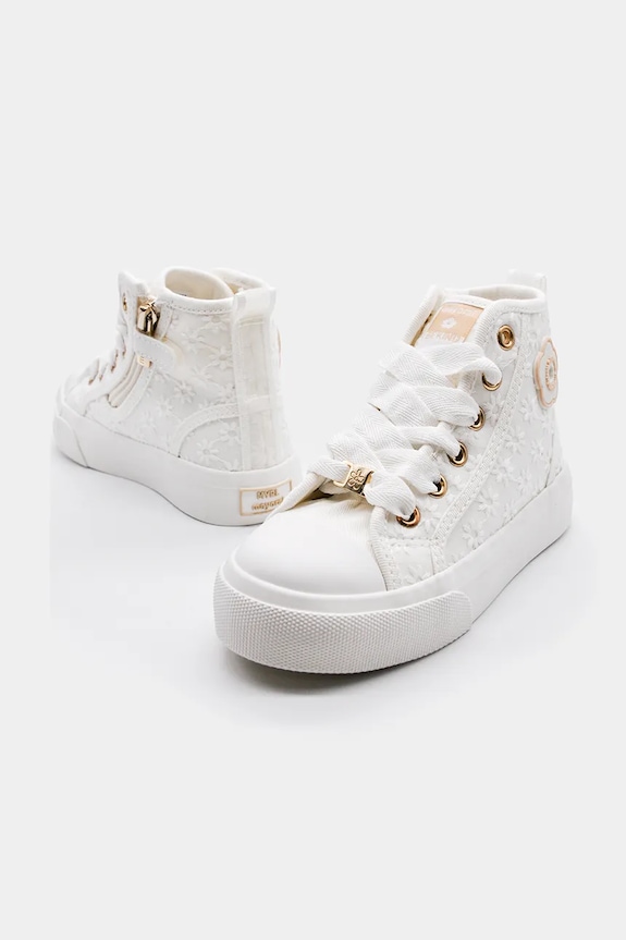 Παιδικά πάνινα παπούτσια Mayoral 43718.50C.Kids.PPY2 λευκό SS26