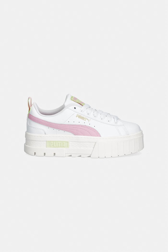 Puma Mayze Lth Jr sneakersy dziecięce skórzane 384527.PPY2 biały SS26