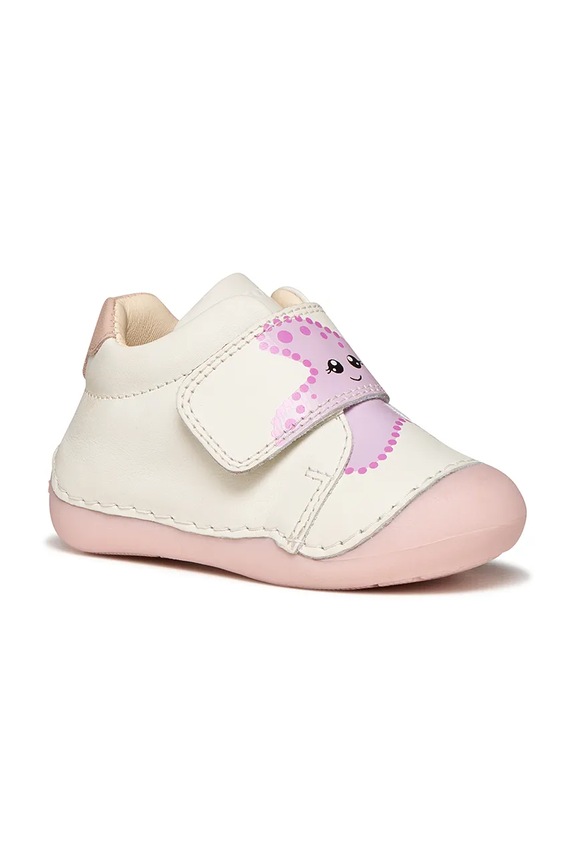 Δερμάτινα παιδικά κλειστά παπούτσια Geox TUTIM Βρεφικό προϊόν λευκό B3540B.00085.18.23