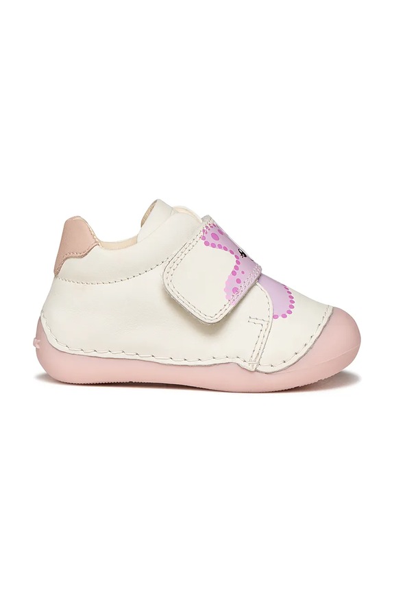 Δερμάτινα παιδικά κλειστά παπούτσια Geox TUTIM B3540B.00085.18.23 λευκό SS26