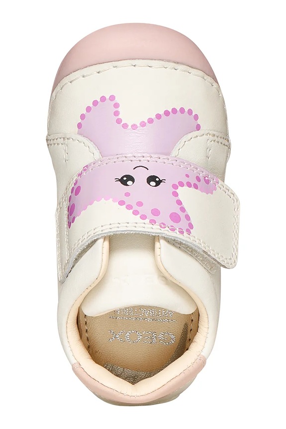 Δερμάτινα παιδικά κλειστά παπούτσια Geox TUTIM B3540B.00085.18.23 λευκό