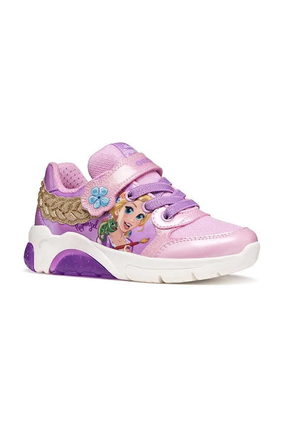 Παιδικά sneakers Geox FADINLIGHT απομίμηση λείου δέρματος μωβ J65M4B.0ANKC.28.31
