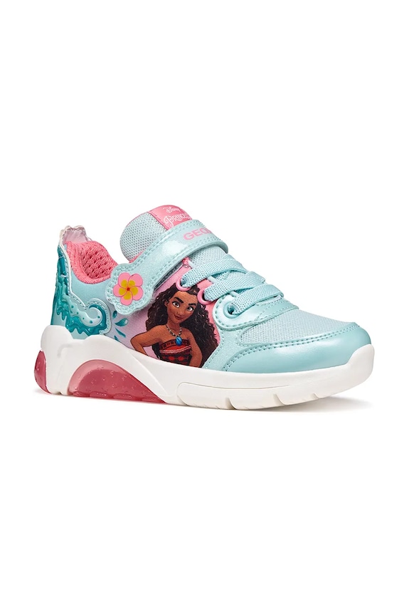 Παιδικά sneakers Geox FADINLIGHT απομίμηση λείου δέρματος τιρκουάζ J65M4D.0ANKC.32.35