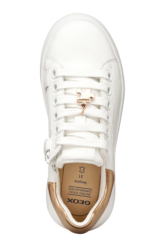 Παιδικά δερμάτινα sneakers Geox PUFFYPOP J65MRA.00085.28.35 λευκό