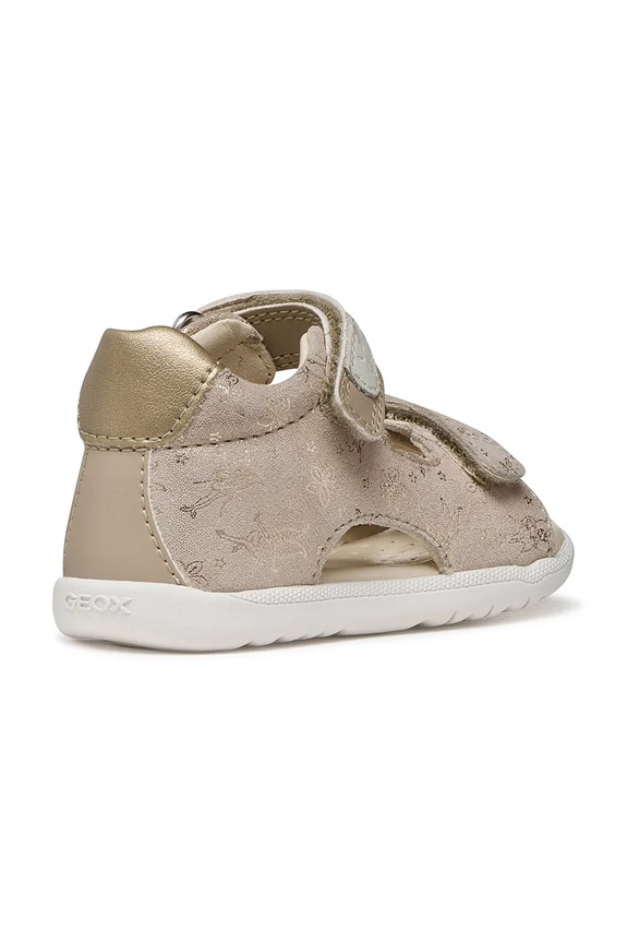 Dziewczynka Geox sandały dziecięce skórzane SANDAL MACCHIA B254WA.007NF.18.26 złoty