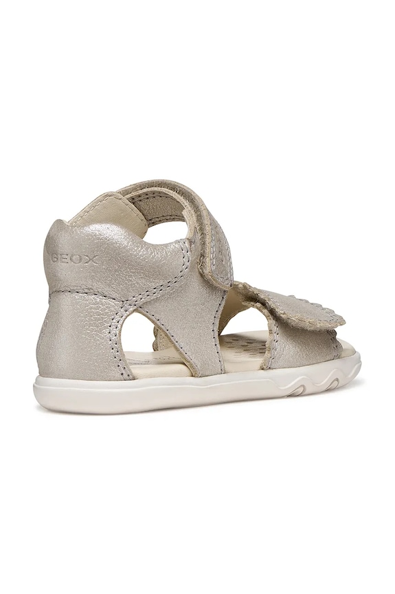 Девочка Детские кожаные сандалии Geox SANDAL STEPPIEUP B656QB.000CR.20.27 бежевый