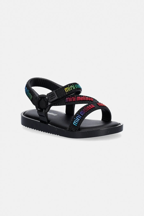 Melissa sandały dziecięce STRIPES M LOVER BB Produkt niemowlęcy czarny M.35955