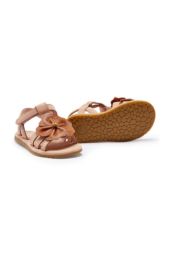 Donsje sandale din piele pentru copii Iles Fields Sandals Hibiscus roz 2025106