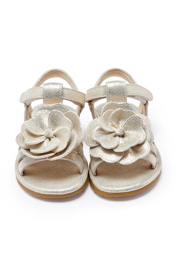 Donsje sandały skórzane dziecięce Iles Fields Sandals Shimmer Buttercup beżowy 2025107