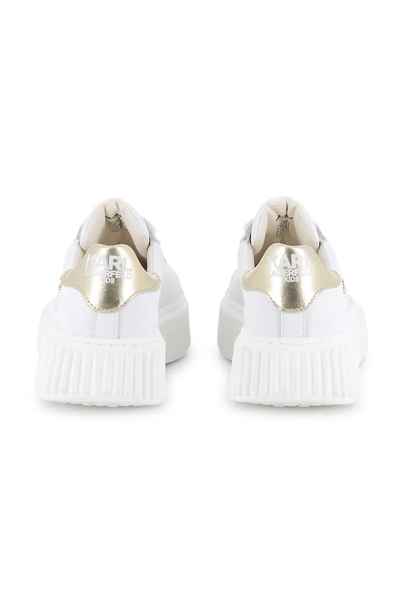 Dziewczynka Karl Lagerfeld sneakersy skórzane dziecięce Z31167.30.35 biały