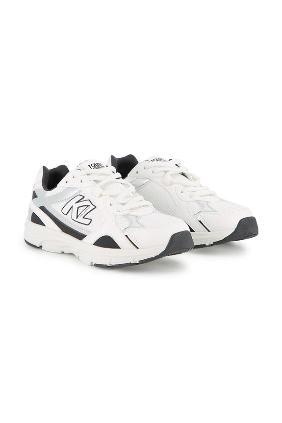 Παιδικά sneakers Karl Lagerfeld απομίμηση λείου δέρματος λευκό Z31175.36.39