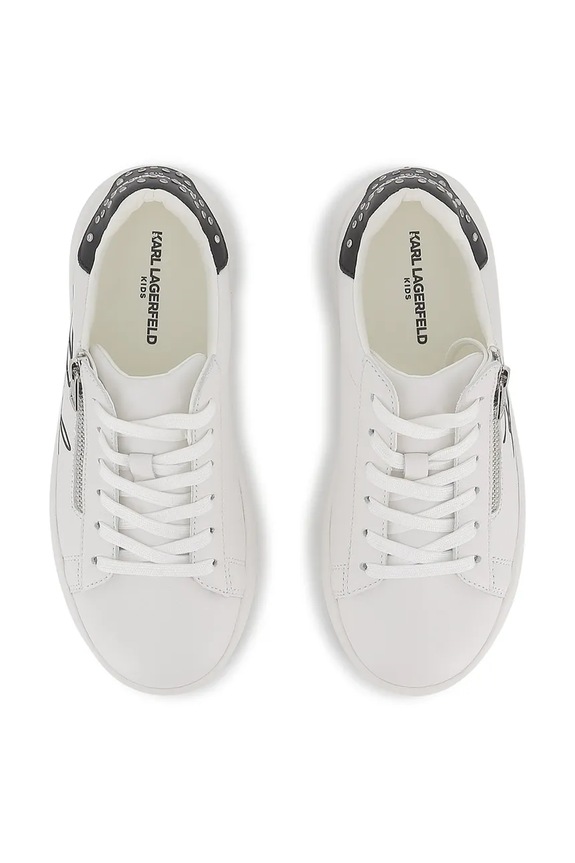 Κοριτσίστικα Παιδικά δερμάτινα sneakers Karl Lagerfeld Z31238.36.39 λευκό