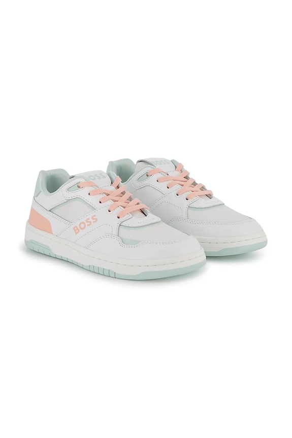 BOSS sneakersy dziecięce imitacja skóry licowej biały J52832.27.35