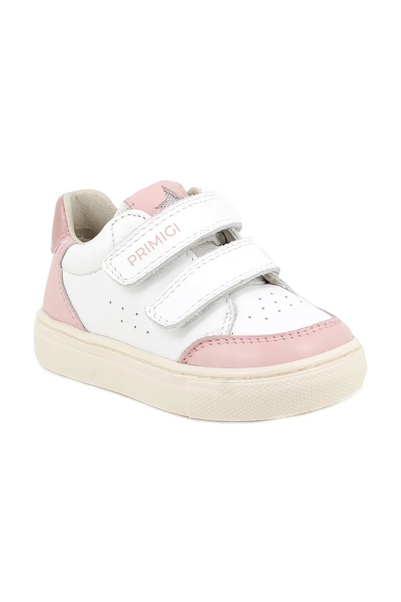 Παιδικά δερμάτινα sneakers Primigi δέρμα σαμουά λευκό 1408111.20.24
