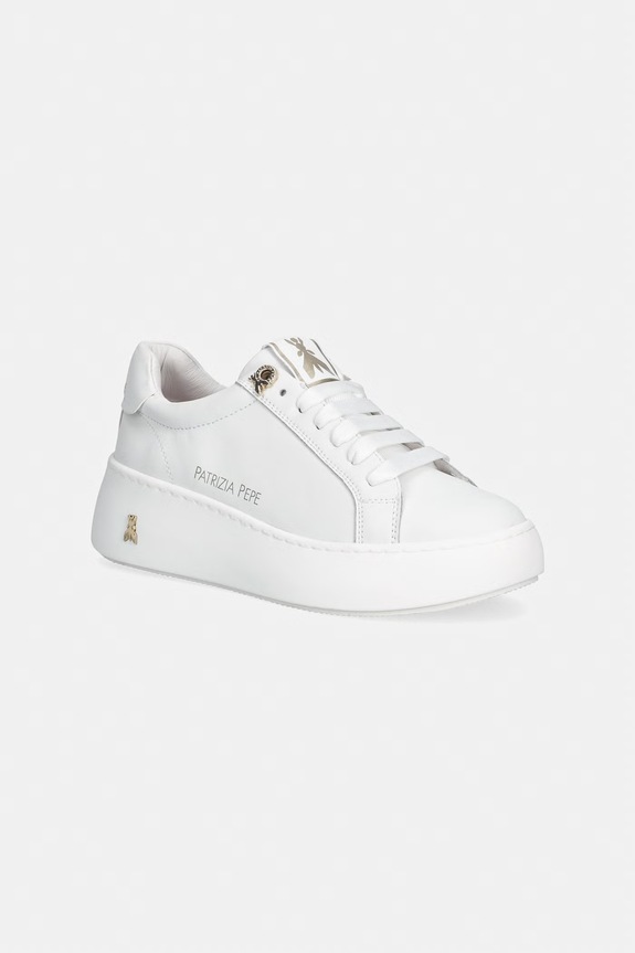 Patrizia Pepe sneakers Παιδικά δερμάτινα λευκό PPJ354