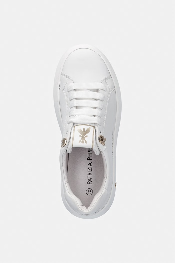 Patrizia Pepe sneakers Παιδικά δερμάτινα λευκό PPJ354