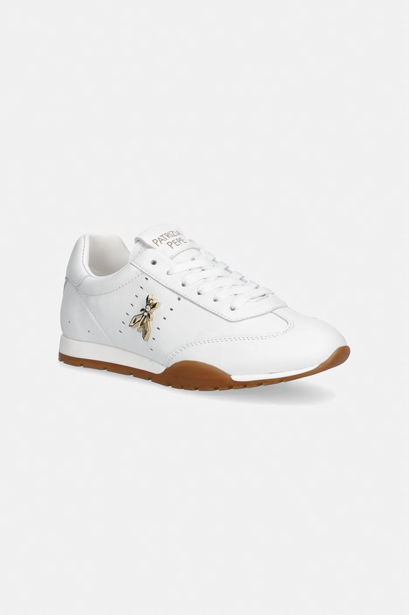 Patrizia Pepe sneakers pentru copii, din piele alb PPJ363