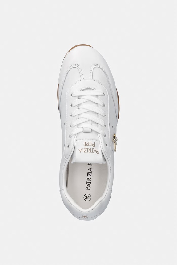 Patrizia Pepe sneakers pentru copii, din piele alb PPJ363