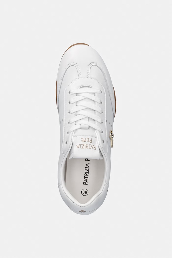 Patrizia Pepe sneakers pentru copii, din piele alb PPJ363