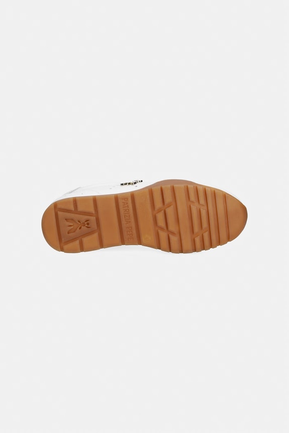 Patrizia Pepe sneakers pentru copii, din piele PPJ363 alb