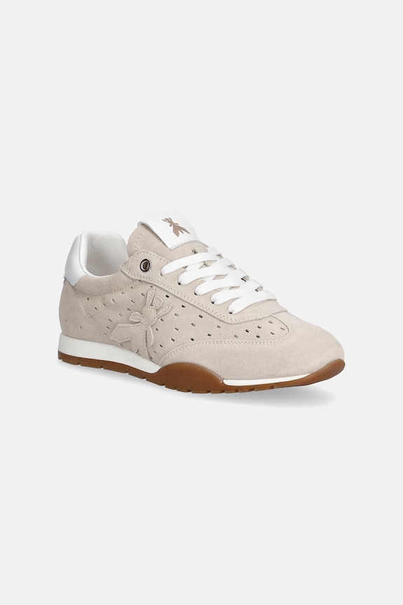 Patrizia Pepe sneakers pentru copii, din piele întoarsă bej PPJ365