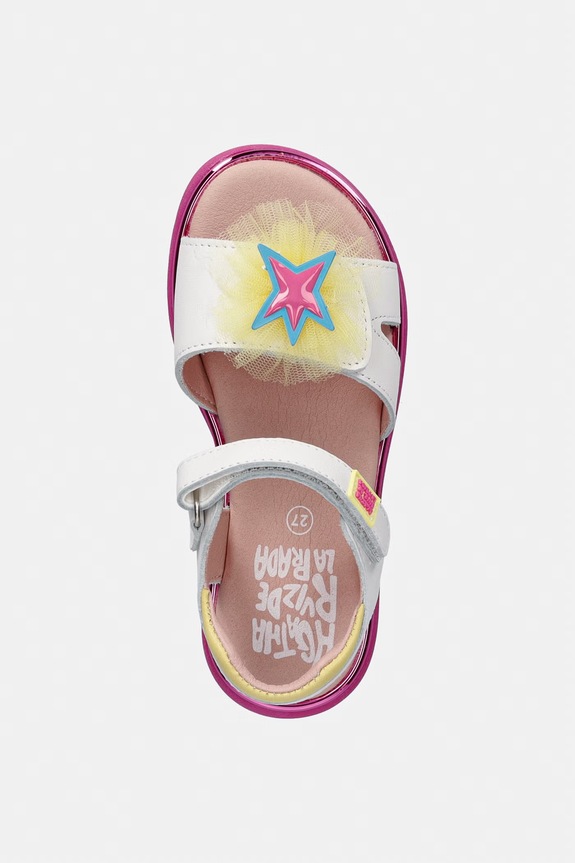 Agatha Ruiz de la Prada sandale pentru copii, din piele alb 262960.24.27