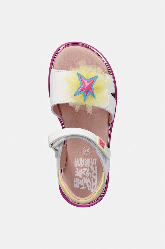 Agatha Ruiz de la Prada sandale pentru copii piele alb 262960.28.30
