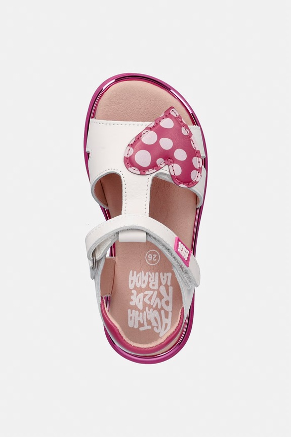 Agatha Ruiz de la Prada sandale pentru copii, din piele alb 262961.24.27