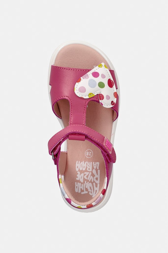 Agatha Ruiz de la Prada sandały dziecięce skórzane różowy 262961.28.30