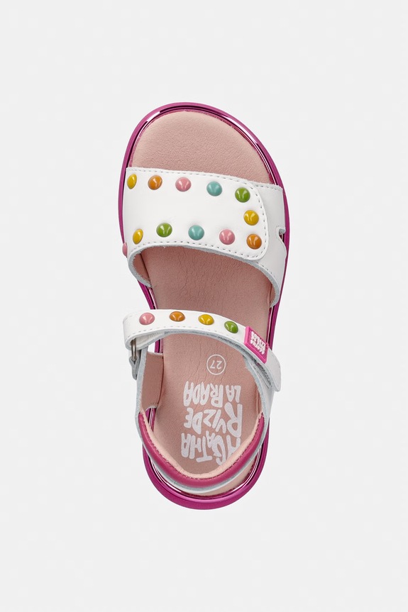 Agatha Ruiz de la Prada sandale pentru copii, din piele alb 262963.24.27