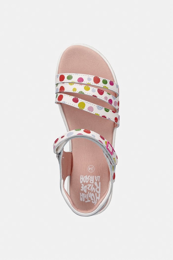 Agatha Ruiz de la Prada sandale copii din piele alb 262962