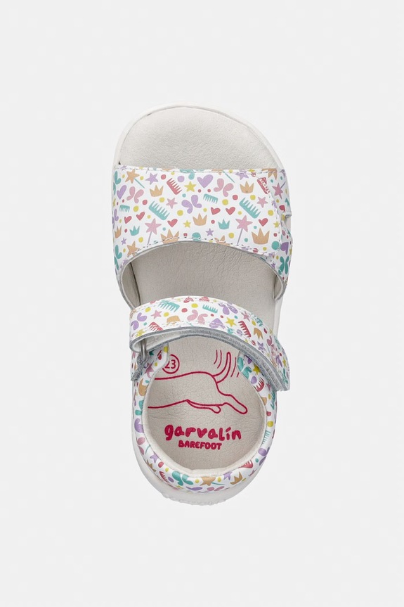 Garvalin sandale pentru copii, din piele alb 262333.19.23