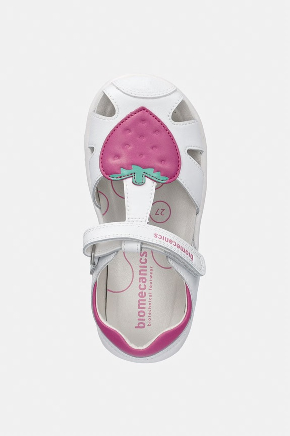 Biomecanics sandali per bambini in pelle bianco 262201.24.27