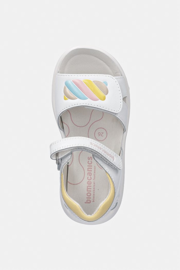 Biomecanics sandały dziecięce skórzane biały 262210.24.27