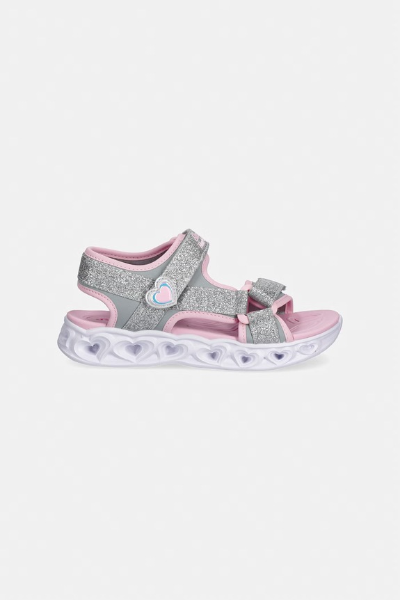 Skechers sandále detské HEART LIGHTS SANDALS-SUGAR SP 303114L strieborná SS26