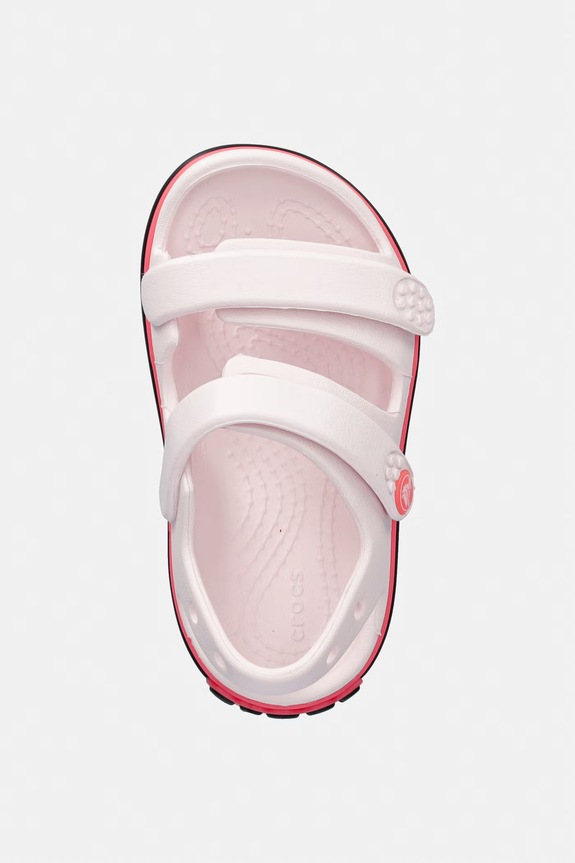 Crocs sandały dziecięce CROCBAND CRUISER NEON BAND SANDAL T różowy 213346.CROCS.CROCBAND.C