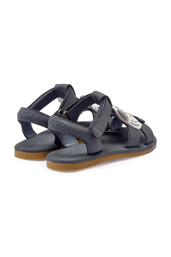 Donsje sandale cu călcâiul deschis pentru copii, din piele Dhalo Sandals Festive White Tiger negru 2027705