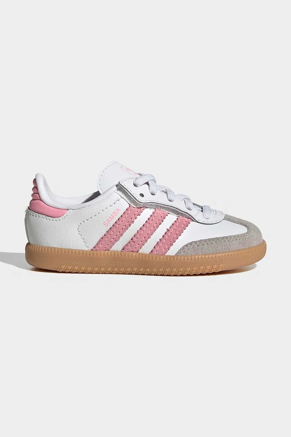 Detské tenisky adidas Originals SAMBA OG usňová koža biela JQ2028