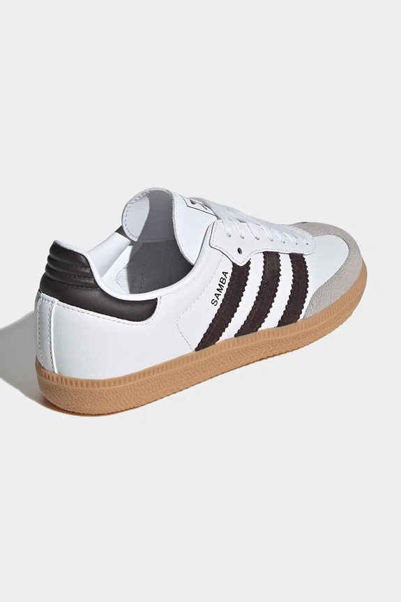 Chlapec Detské kožené tenisky adidas Originals SAMBA OG JQ2020 biela
