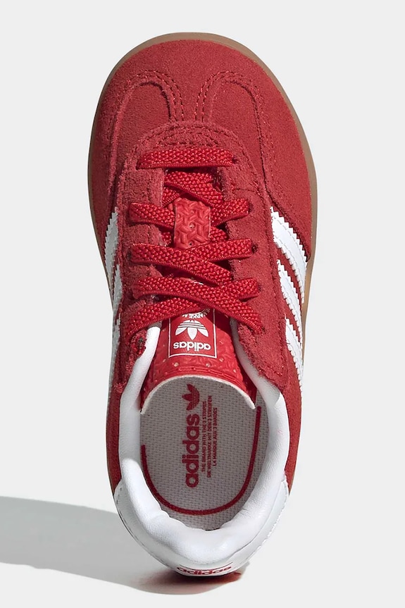 adidas Originals sneakers de piele întoarsă pentru copii GAZELLE INDOOR IH9132 rosu